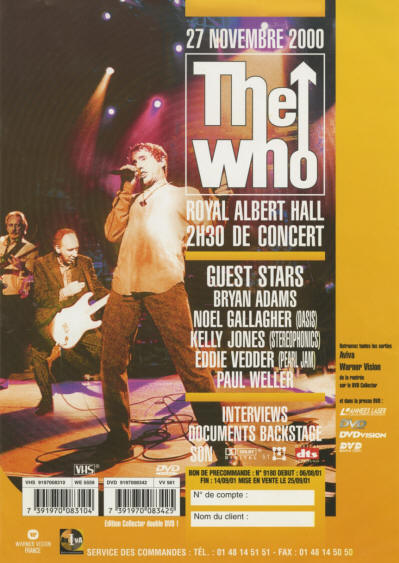 The Who - Royal Albert Hall - 2001 France Ad