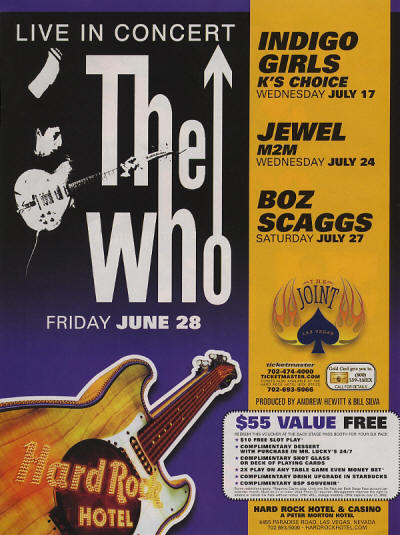 The Who - Hard Rock Hotel - 2002 USA