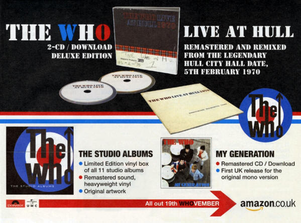 The Who - Live At Hull / The Studio Albums / My Generation - 2012 UK