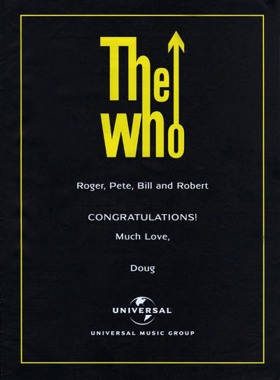 The Who - Universal Music Group - 2014 UK