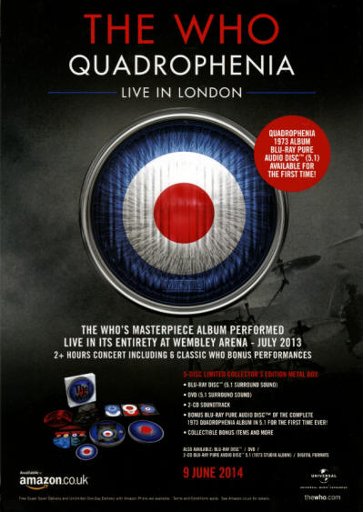 The Who - Quadrophenia Live In London - 2014 UK