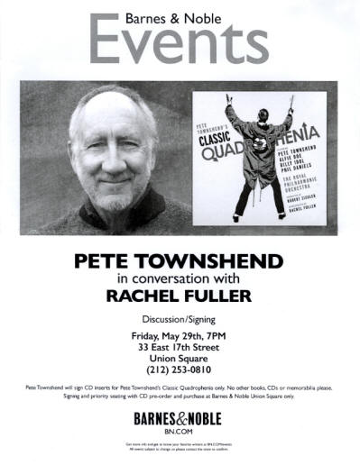 Pete Townshend - Classic Quadrophenia Signing - May 29, 2015