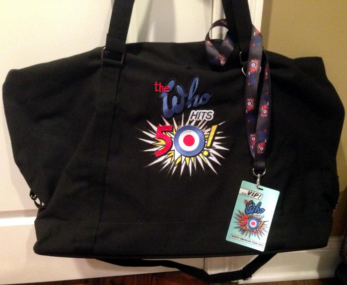 The Who - 2015 USA "The Who Hits 50!" Travel Bag and Pass