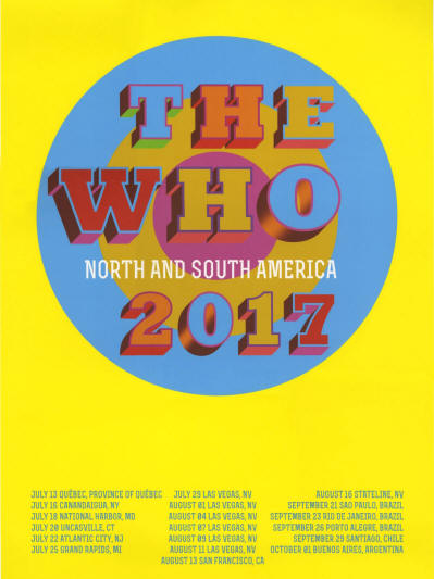 The Who - North And South America - July Through October, 2017