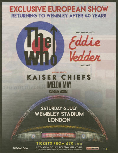 The Who At 52 - Wembley Stadium - London, UK - July 6, 2019 UK