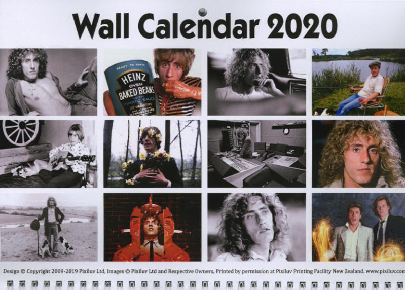 Roger Daltrey - 2020 New Zealand Calendar
