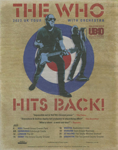 The Who With Orchestra - 2023 UK Tour Ad