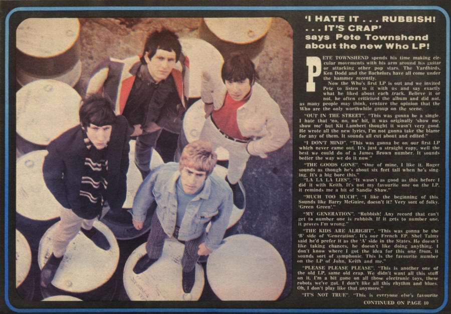The Who - My Generation - 1965 UK Article