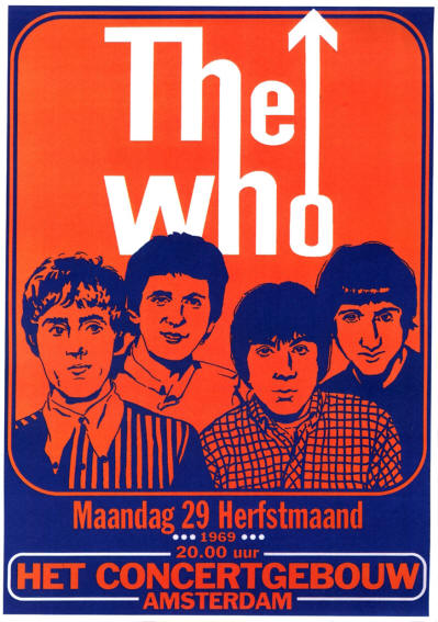 The Who - Concertgebouw, Amsterdam, Holland - September 9, 1969 (Reproduction)