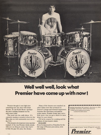 Keith Moon - Premier Drums - 1974 USA