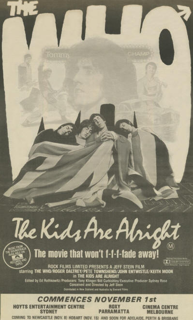The Who - The Kids Are Alright - 1979 Australia Ad