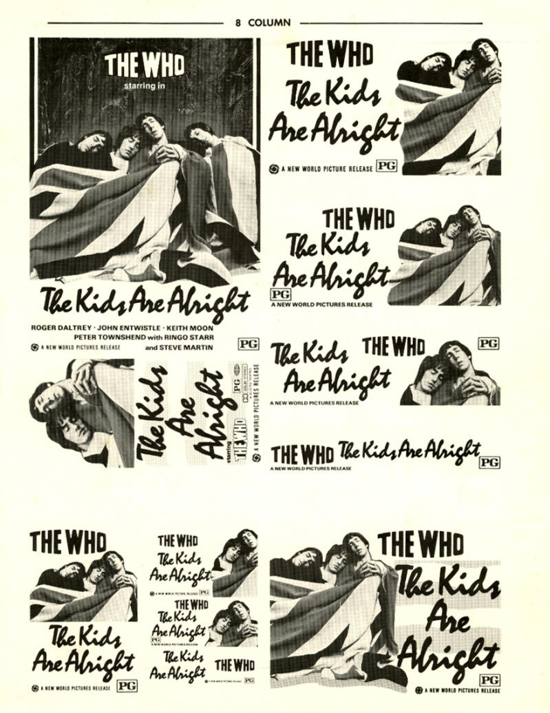 The Who - USA - 1979 The Kids Are Alright Newspaper Ad Slick