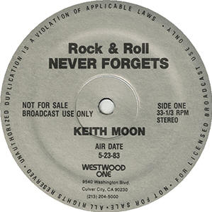 The Who / Keith Moon- Rock & Roll Never Forgets - 1983 USA LP Radio Show