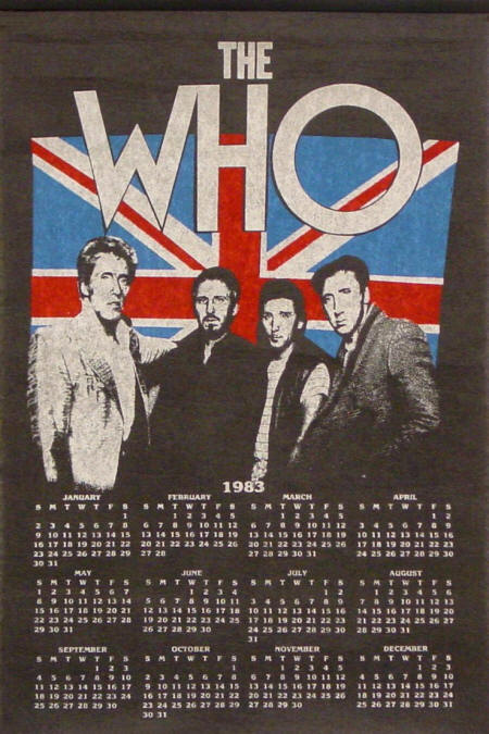 The Who - 1983 Calendar