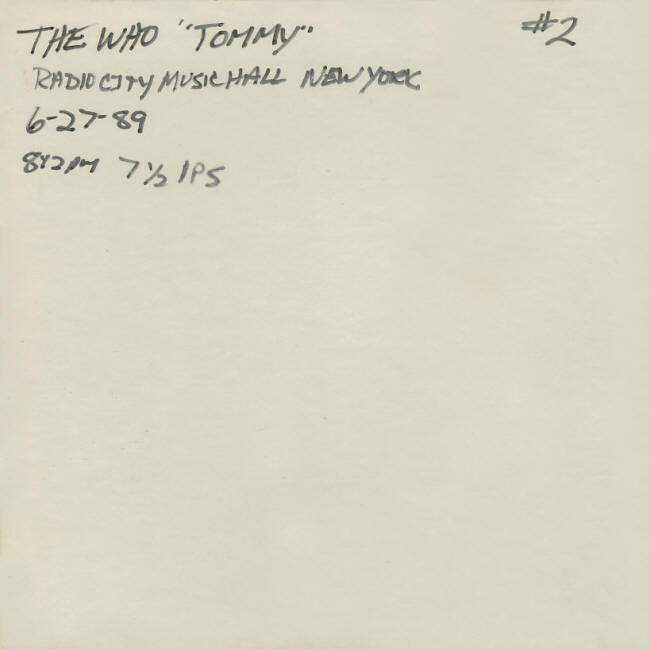 The Who - Radio City Music Hall - June 27, 1989 - Pre-FM Radio Station Reels