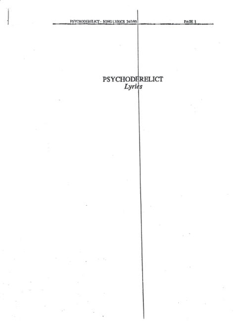 Pete Townshend - Psychoderelict - 1993 Press Kit