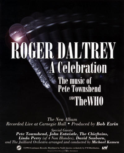Roger Daltrey - A Celebration - 1994 USA