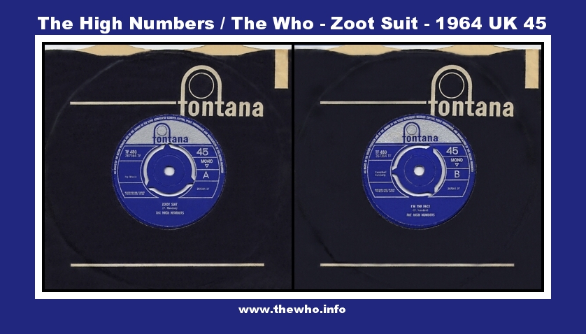 The High Numbers / The Who - Zoot Suit / I'm The Face - 1964 UK 45