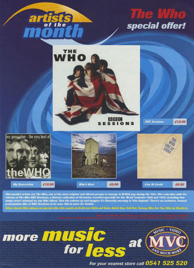 The Who - Artists Of The Month - 2000 UK