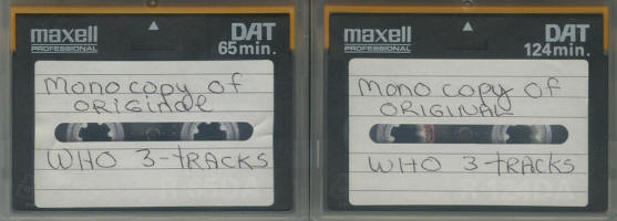 The Who - 3 Track Master Tapes