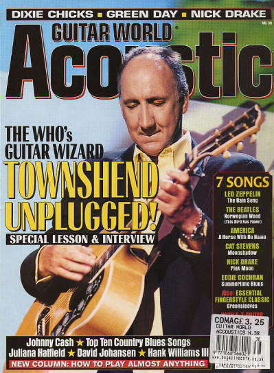 Pete Townshend - UK - Guitar World Acoustic - Summer 2000