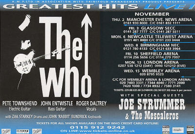 The Who - UK Who Tour - 2000 UK