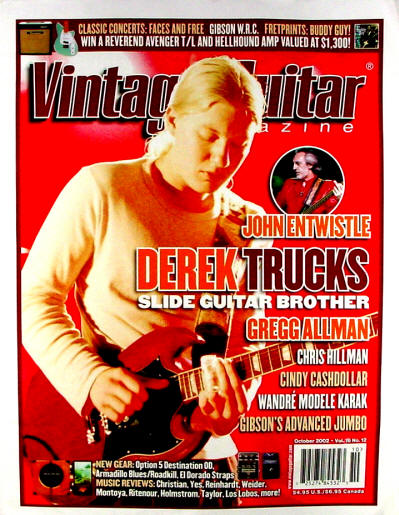John Entwistle - USA - Vintage Guitar - October, 2002