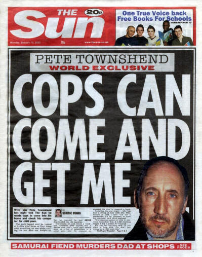 Pete Townshend - UK - The Sun - Jan 13, 2003