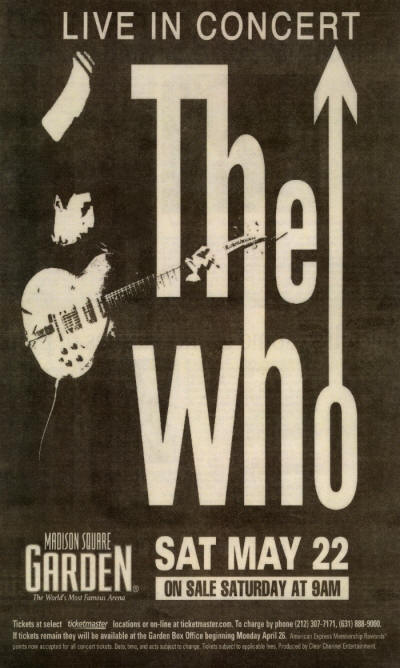 The Who - Madison Square Garden - May 22, 2004 USA