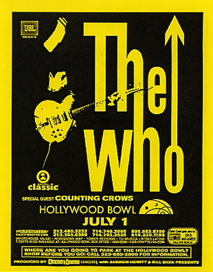 The Who - Hollywood Bowl July 1, 2002 - USA (Hand Bill)