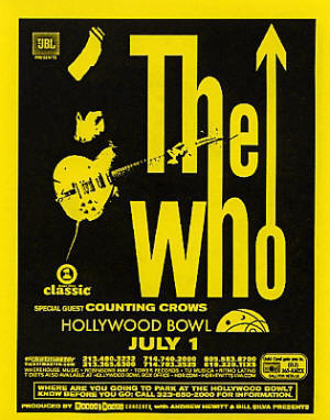The Who - Live In Concert - Hollywood Bowl August 9, 2004 (Handbill)