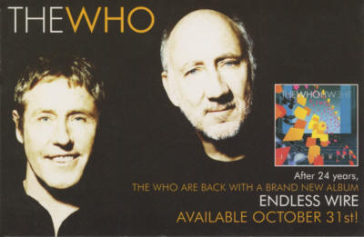 The Who - Endless Wire - 2006 Canada Postcard (Promo)