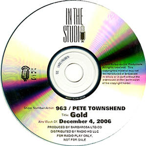 In the Studio - Pete Townshend Gold - December 4, 2006