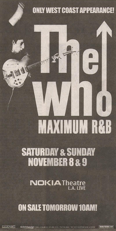 The Who - Live In Los Angeles, CA - November 8 & 9, 2008 USA