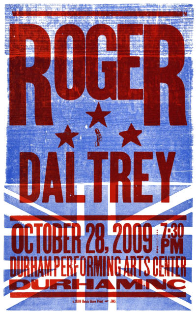 Roger Daltrey - Durham Performing Arts Center, Durham, NC - October 28, 2009 USA (Venue Promo)