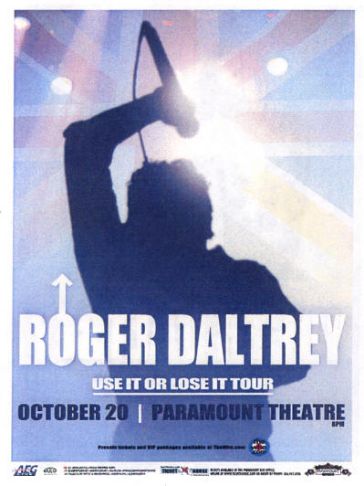 Roger Daltrey - Paramount Theatre, Denver Colorado - October 20, 2009 USA