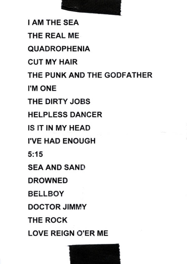 The Who - Belfast, Odyssey Arena - June 10, 2013 - Set List