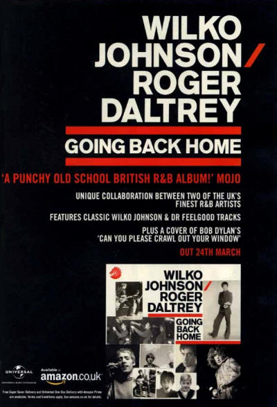 Roger Daltrey - Going Back Home - 2014 UK