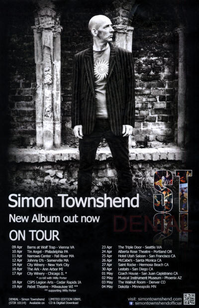 Simon Townshend - On Tour, USA - (April - May) 2014 (Promo)