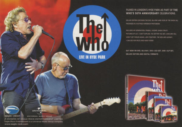 he Who - Live In Hyde Park - 2015 UK Ad