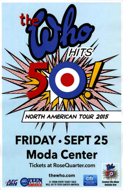 The Who - Moda Center, Portland Oregon - September 25, 2015 USA (Promo)