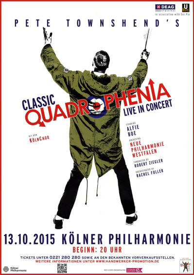 Pete Townshend - Classic Quadrophenia - October 23, 2015 - Koln, Germany (Venue Poster)