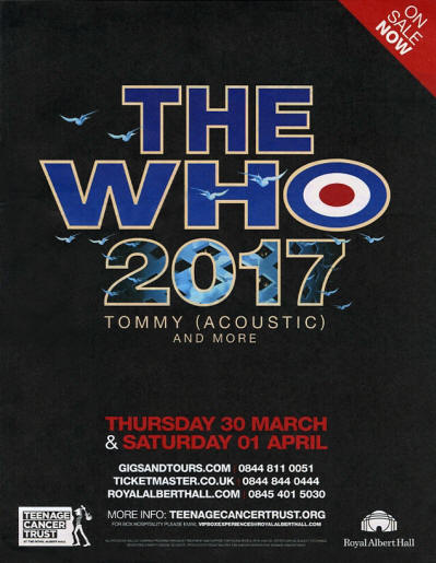 The Who 2017 - Tommy (Acoustic) And More - 2016 UK