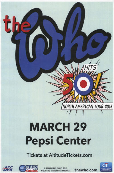 The Who - The Who Hits 50! - Pepsi Center - March 29, 2016 - Denver, CO, USA (Promo)