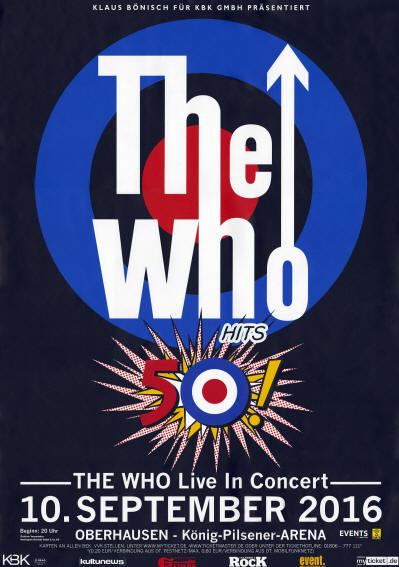 The Who - Konig Pilsener Arena - September 10, 2016 - Oberhausen, Germany (Promo)