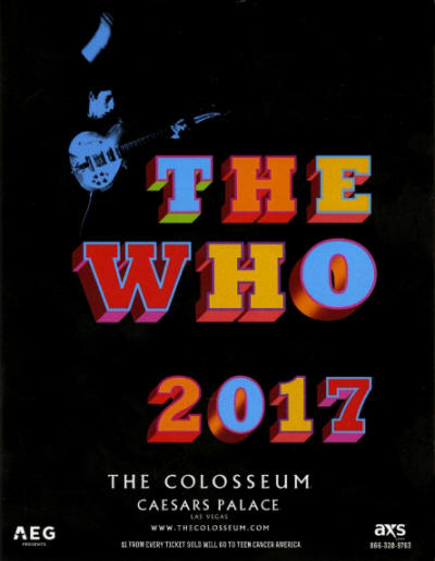 The Who - Caesars Palace - July 29 - August 11, 2017 - Las Vegas USA