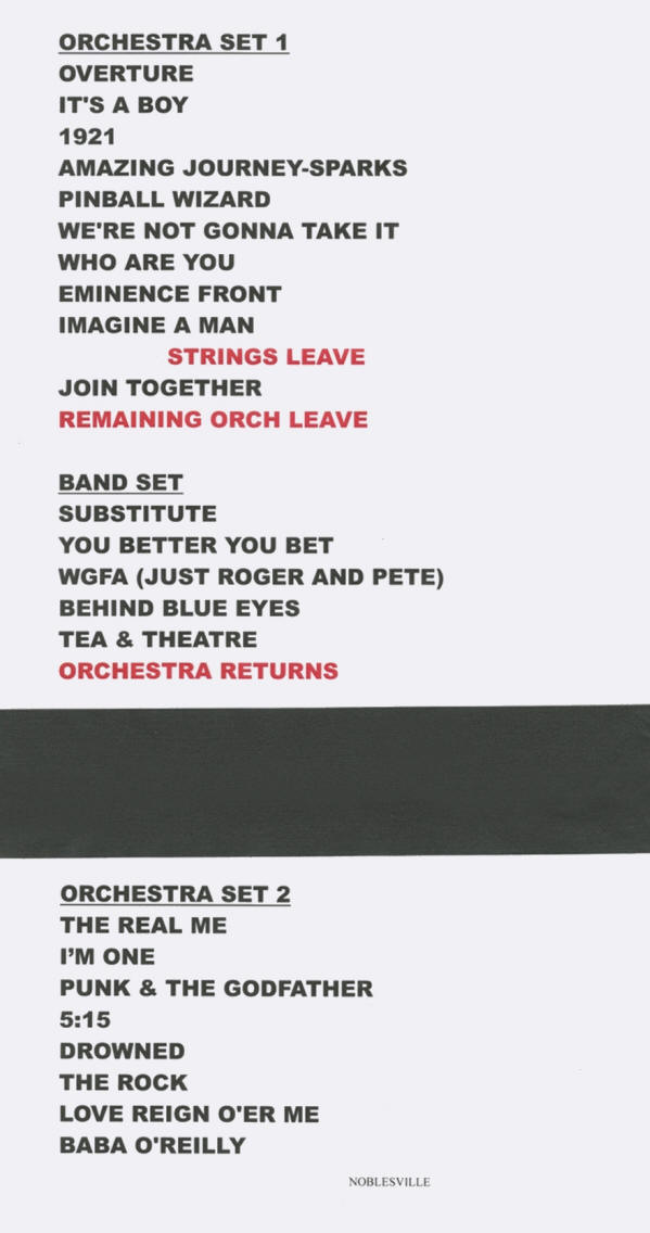 The Who - May 18, 2019 - Ruoff Home Mortgage Music Center - Noblesville, Indiana Setlist 