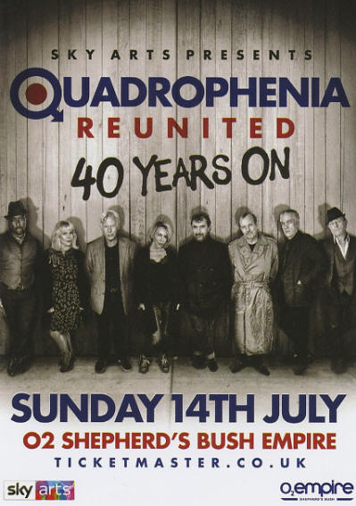 The Who - Quadrophenia Reunited 40 Years On - London, UK - July 14, 2019 UK