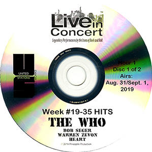 Live In Concert - Show 19-35 Classic Hits August 31 / September 1, 2019 The Who Shea Stadium 1982