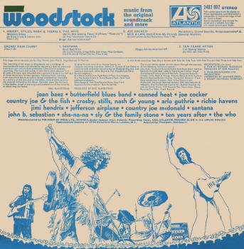 The Who - Woodstock - 1970 LP B